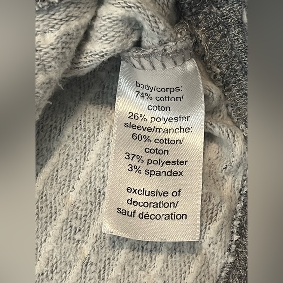 Maurices Gray and White Polka Dot Top w Brown Sleeves Cowl Neck Sweatshirt XS - Picture 12 of 16